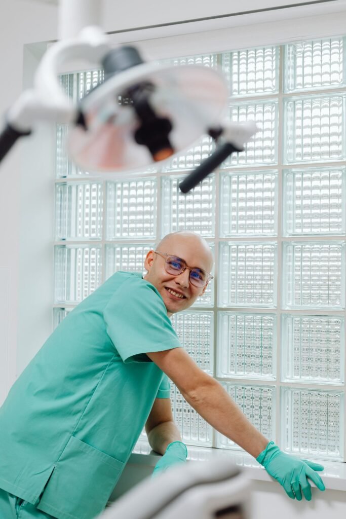 Friendly implant dentist in Woodbridge ready for a consultation